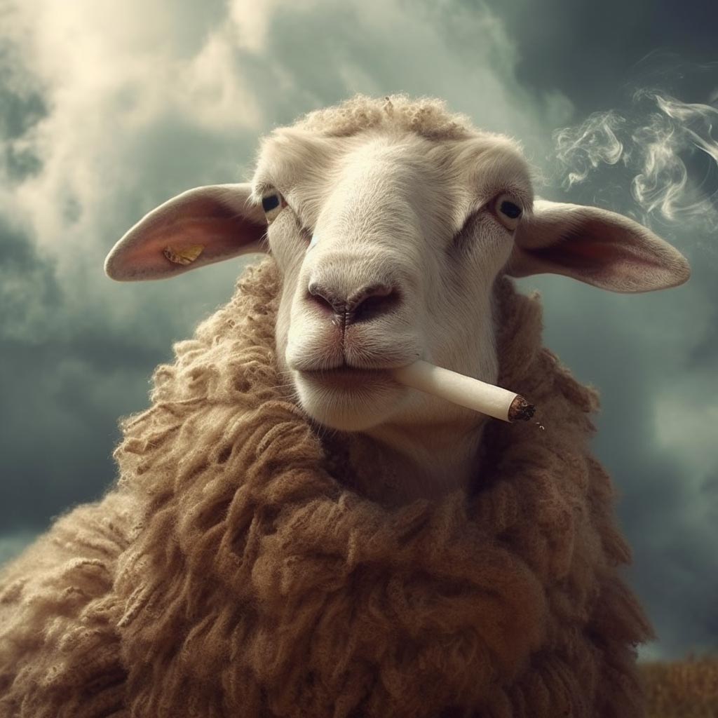 The sheep devoured more than 220lbs of cannabis, letting not a leaf go untouched.